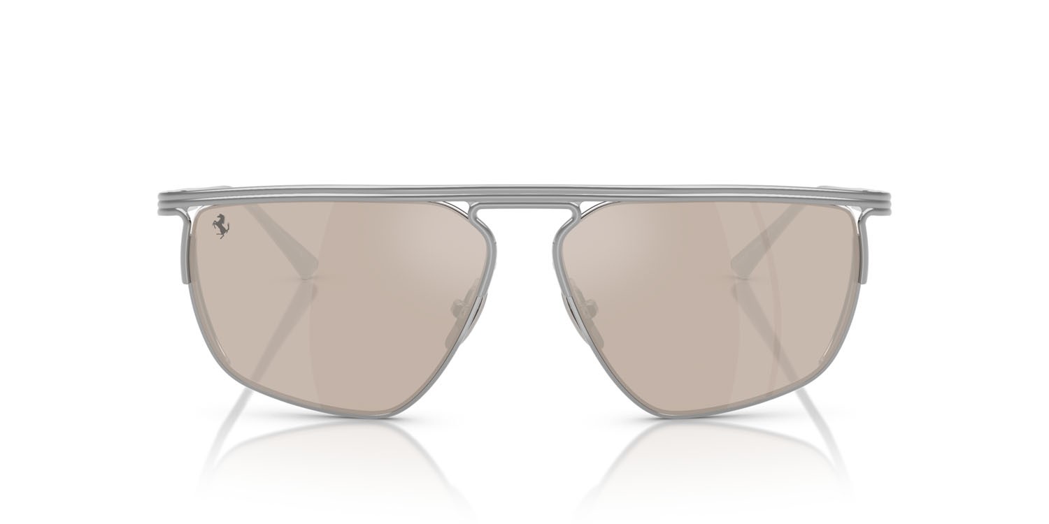 Occhiali da sole Ferrari FH 1013T (303/0V) colore argento forma irregolare lenti oro bianco