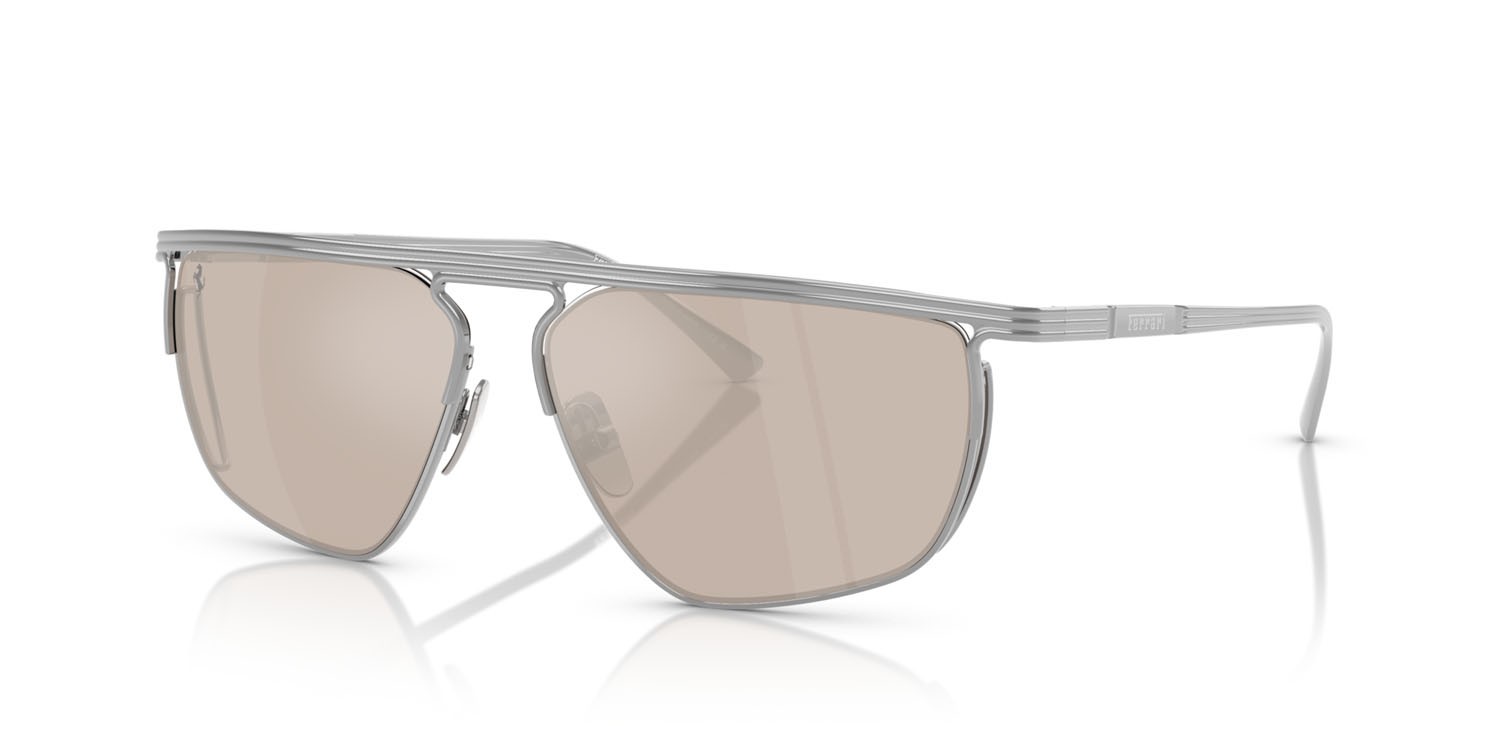Occhiali da sole Ferrari FH 1013T (303/0V) colore argento forma irregolare lenti oro bianco