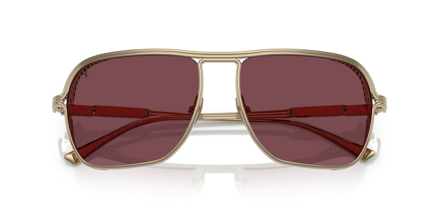 Occhiali da sole Ferrari FH 1014T (302/1E) colore oro pallido forma quadrato lenti bordeaux
