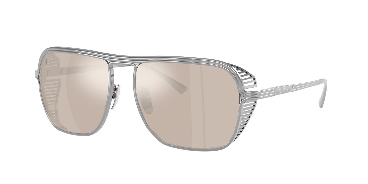 Occhiali da sole Ferrari FH 1014T (303/0V) colore argento forma quadrato lenti oro bianco