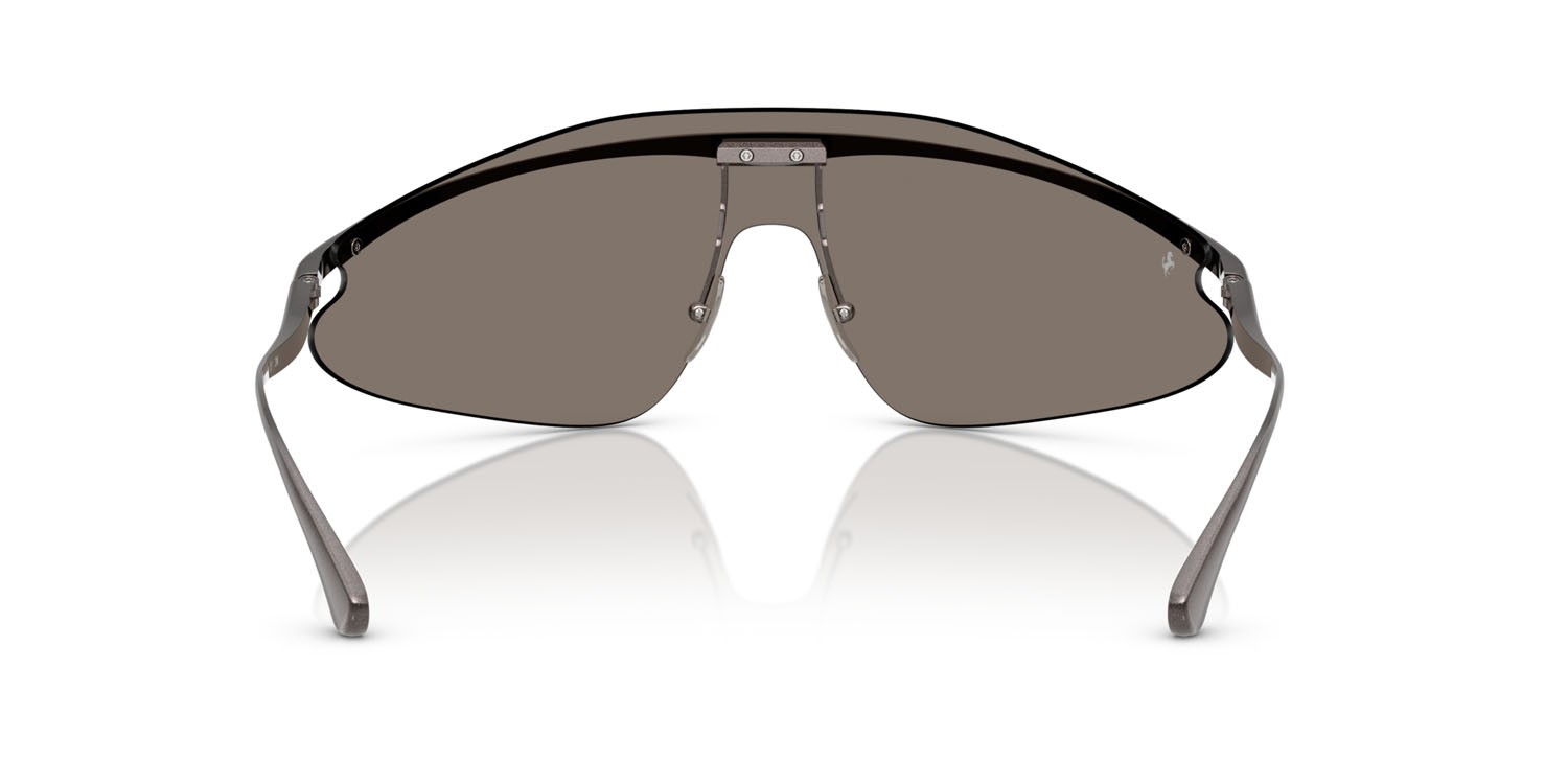 Occhiali da sole Ferrari FH 1015 (117/6G) colore grigio metallizzato forma irregolare lenti argento a specchio