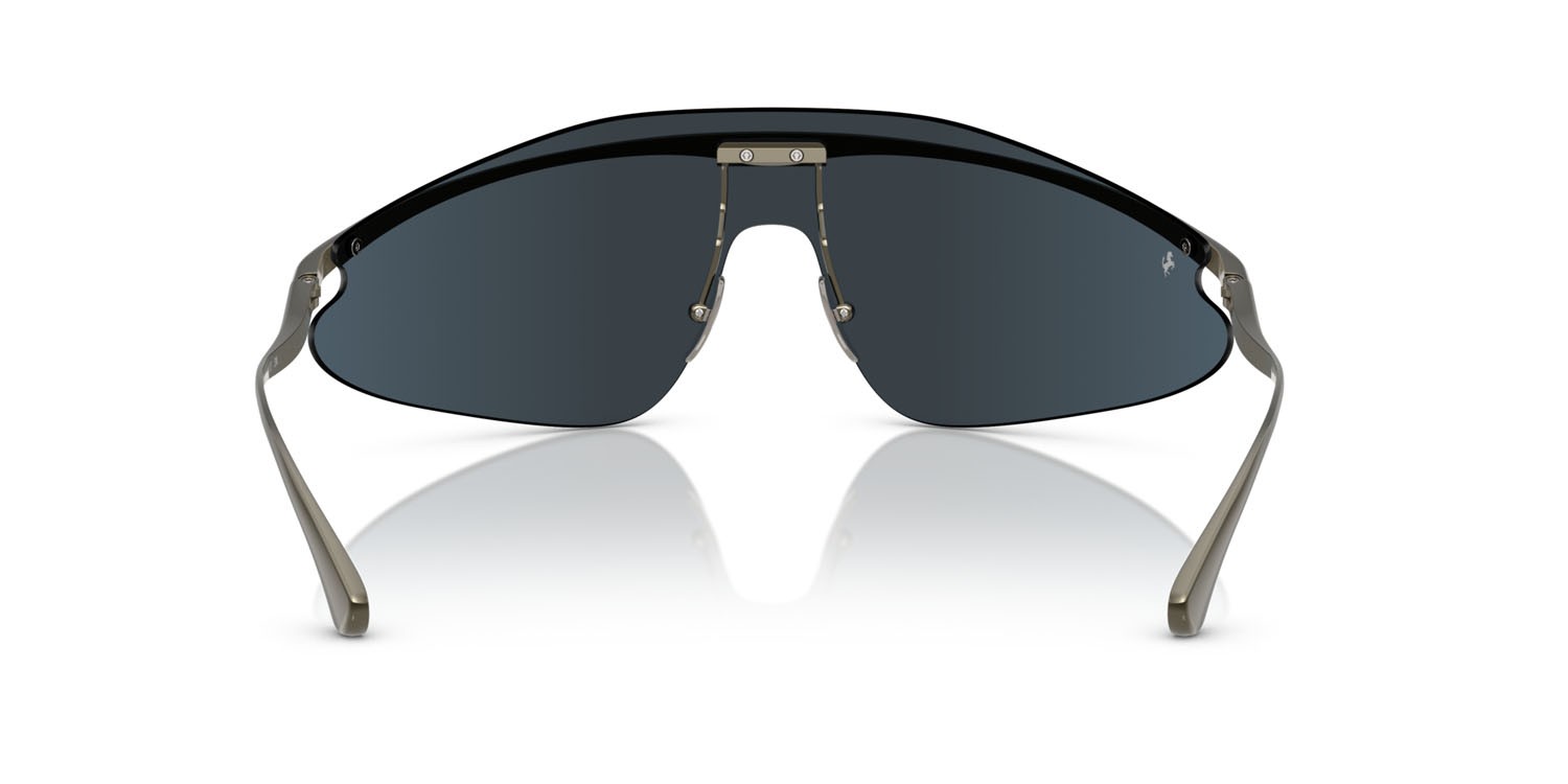 Occhiali da sole Ferrari FH 1015 (118/55) colore gunmetal scuro forma irregolare lenti blu a specchio