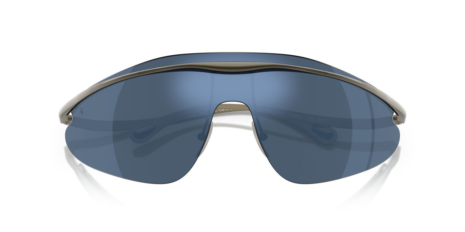 Occhiali da sole Ferrari FH 1015 (118/55) colore gunmetal scuro forma irregolare lenti blu a specchio