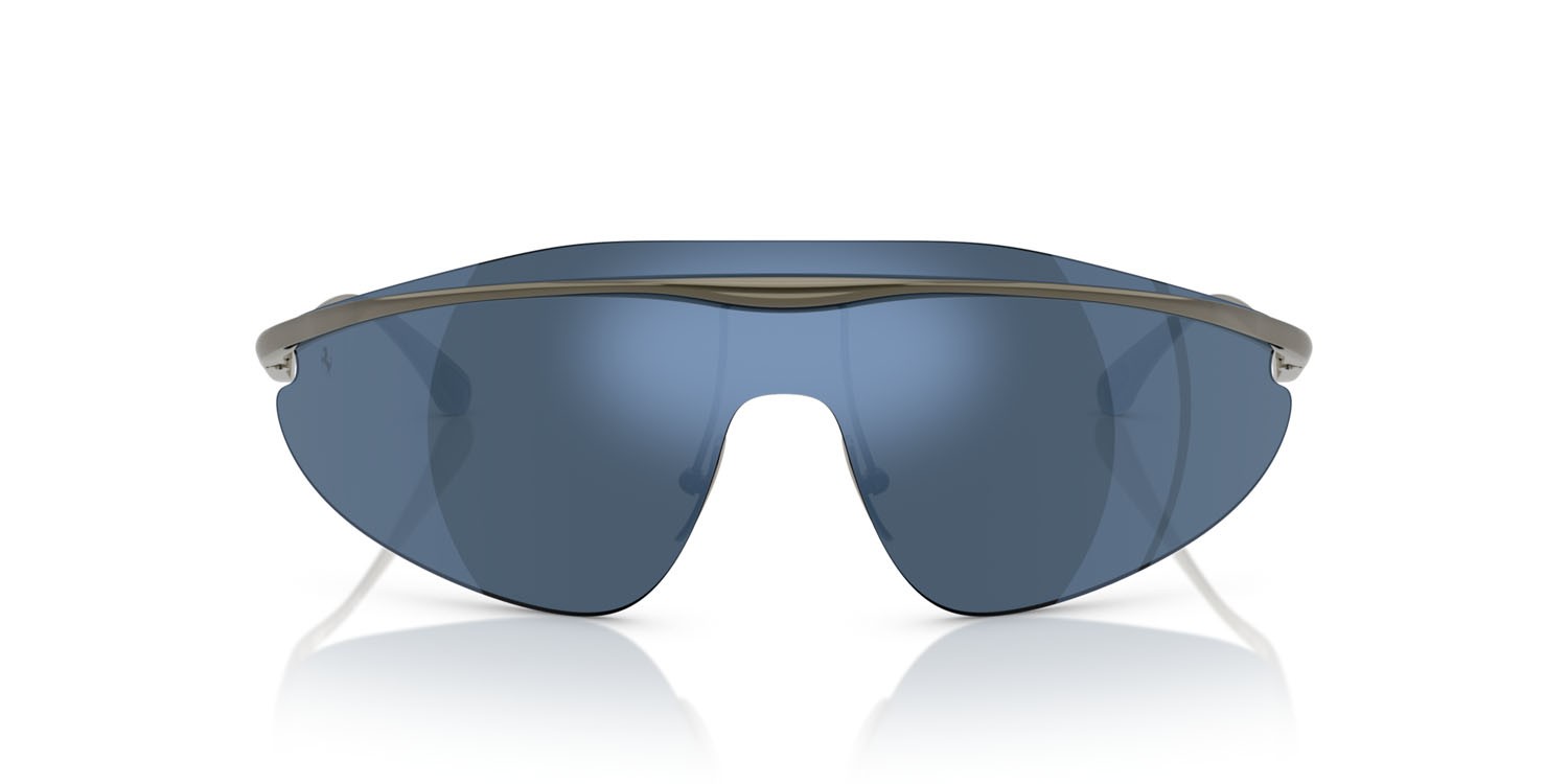 Occhiali da sole Ferrari FH 1015 (118/55) colore gunmetal scuro forma irregolare lenti blu a specchio