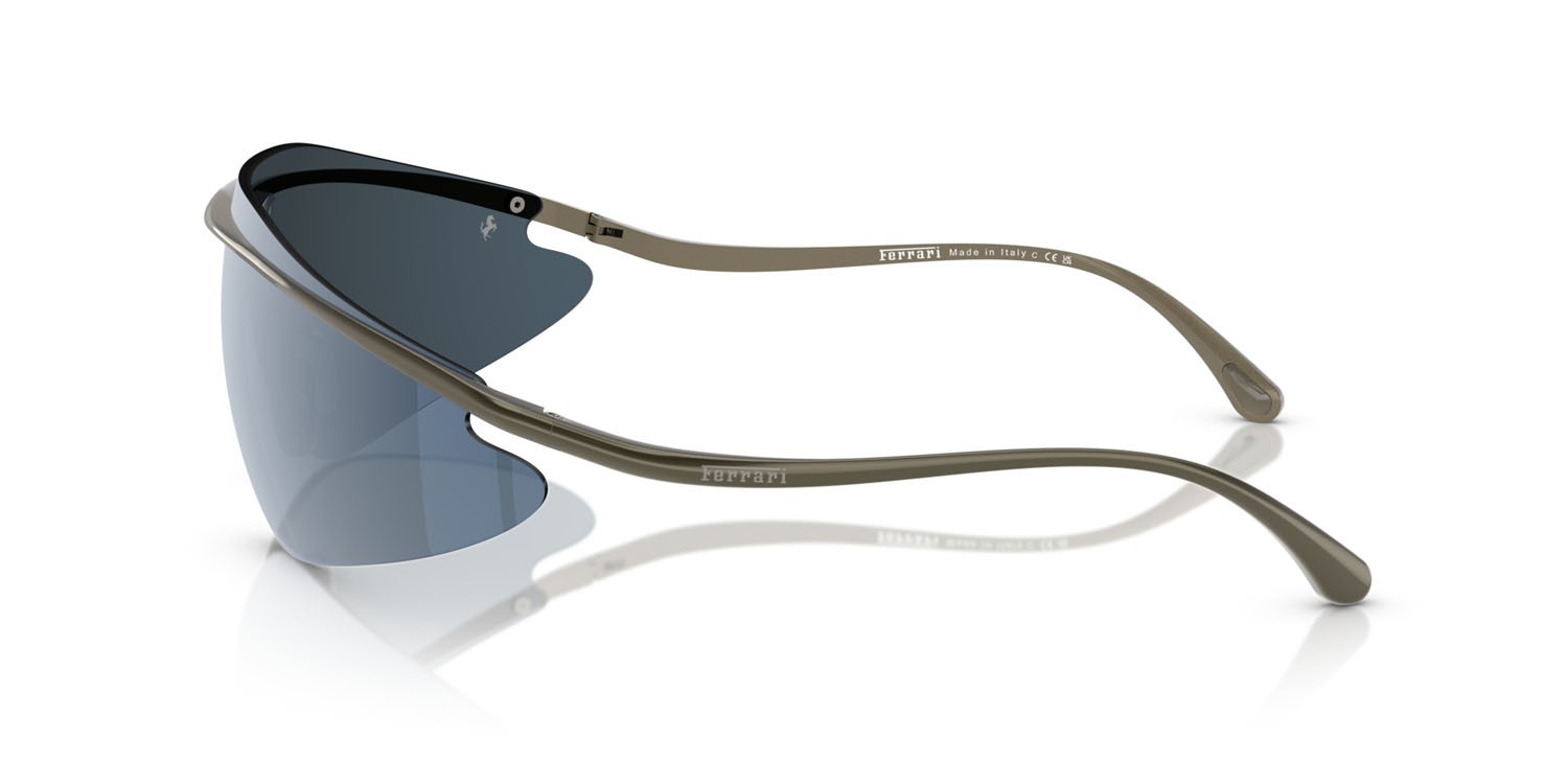 Occhiali da sole Ferrari FH 1015 (118/55) colore gunmetal scuro forma irregolare lenti blu a specchio