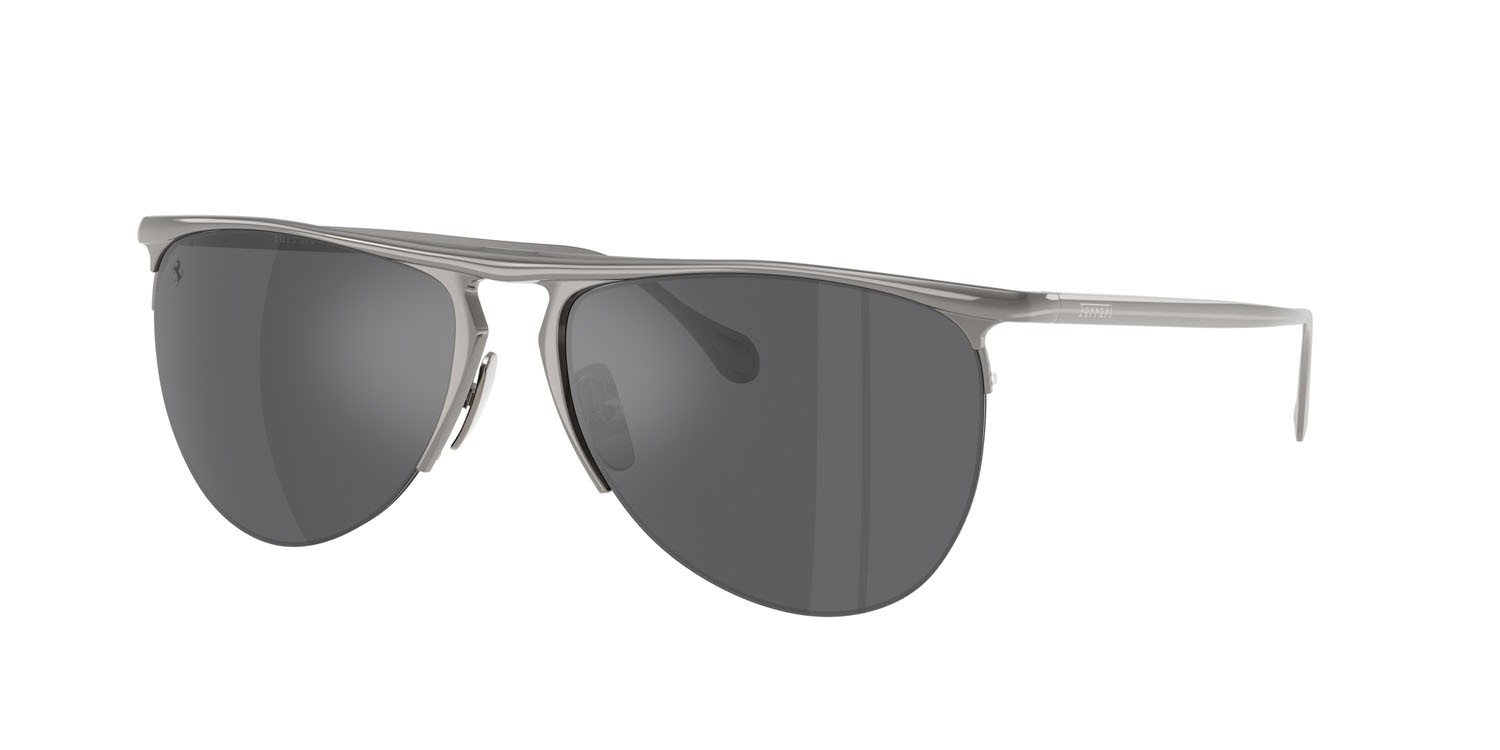 Occhiali da sole Ferrari FH 1016 (104/6G) colore gunmetal forma aviator lenti argento a specchio
