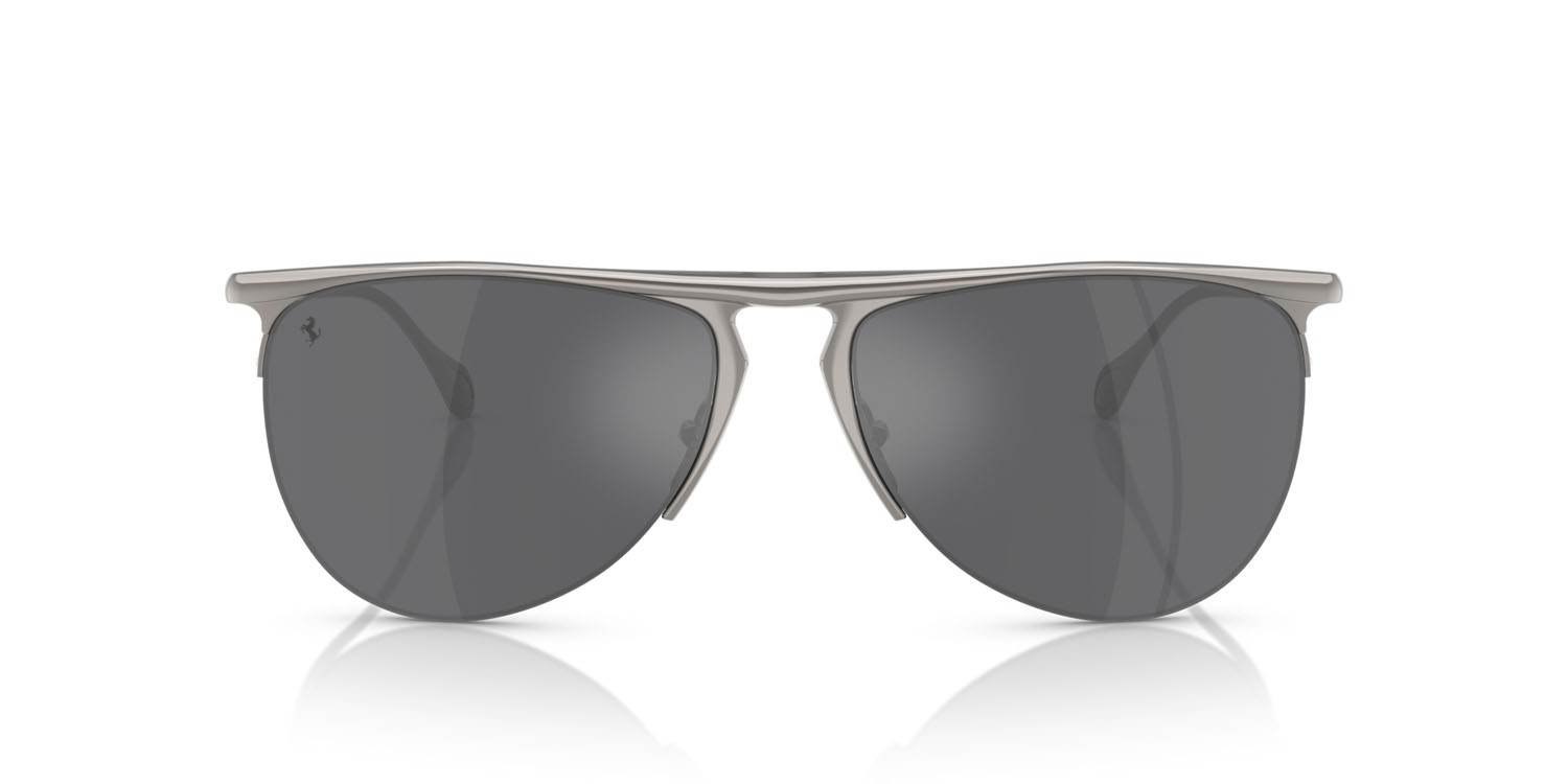 Occhiali da sole Ferrari FH 1016 (104/6G) colore gunmetal forma aviator lenti argento a specchio