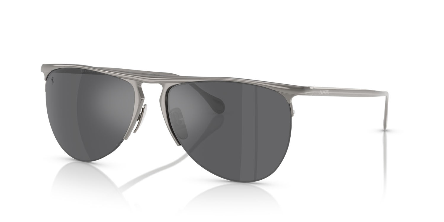 Occhiali da sole Ferrari FH 1016 (104/6G) colore gunmetal forma aviator lenti argento a specchio
