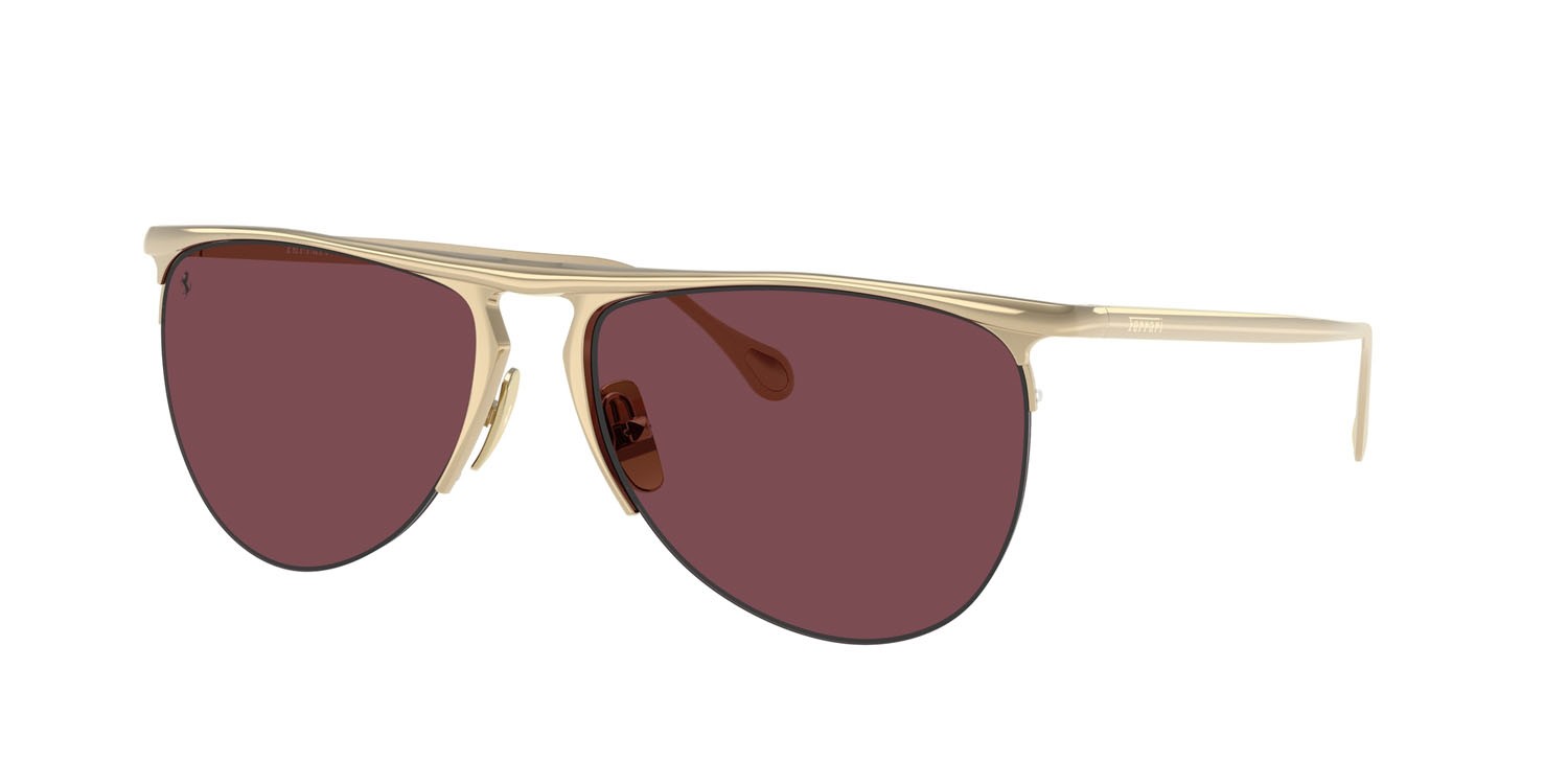 Occhiali da sole Ferrari FH 1016 (106/1E) colore oro pallido forma aviator lenti bordeaux
