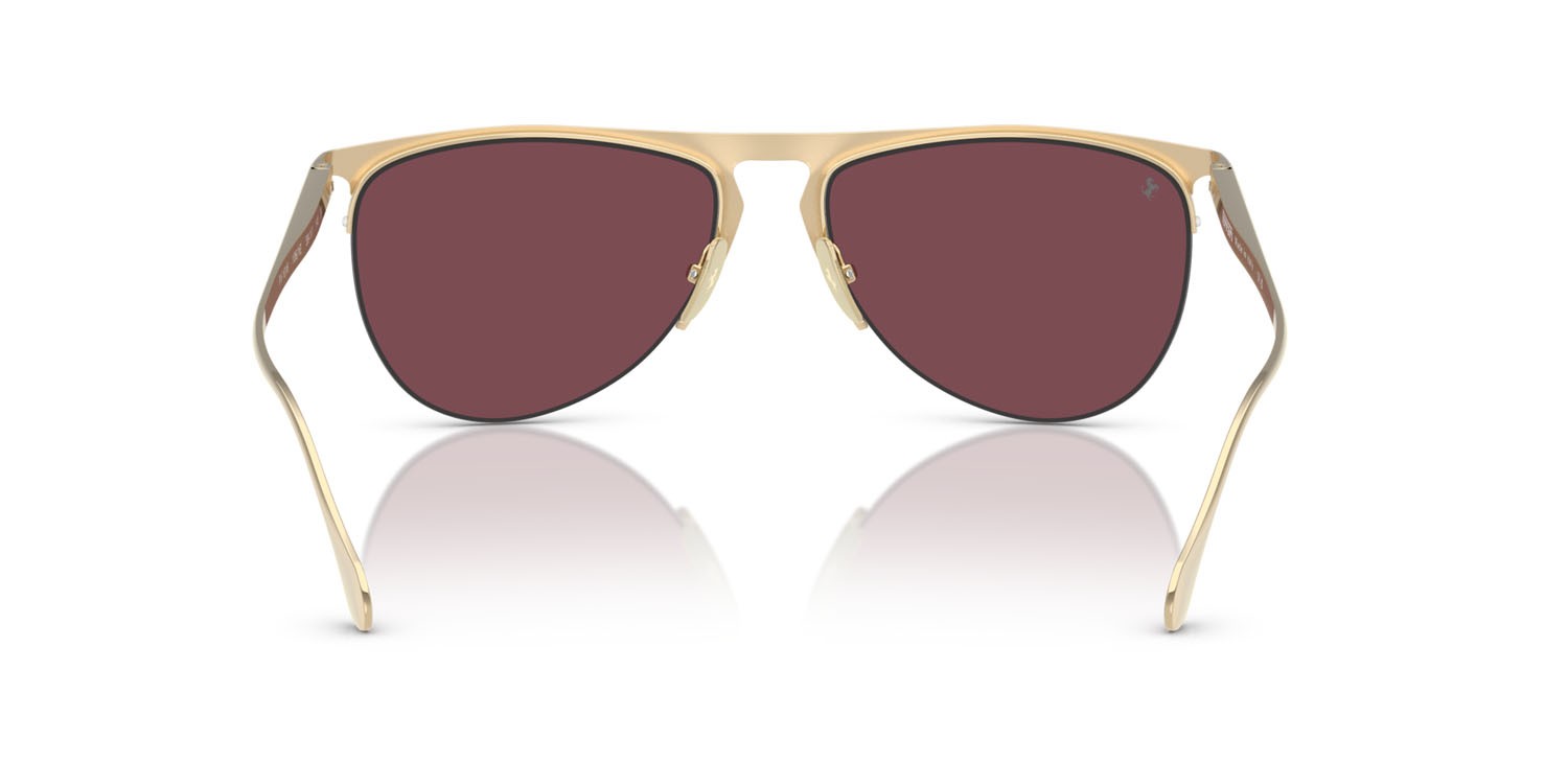 Occhiali da sole Ferrari FH 1016 (106/1E) colore oro pallido forma aviator lenti bordeaux