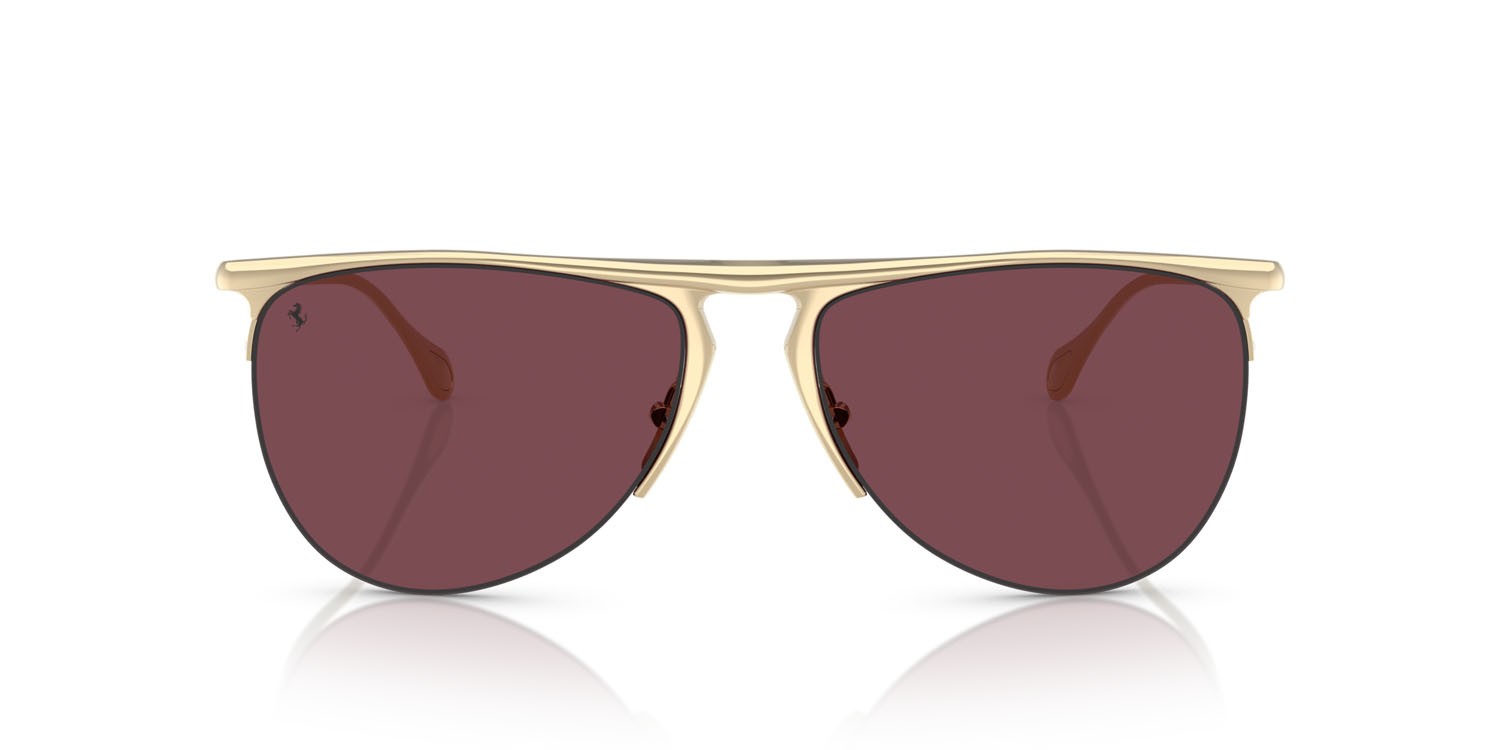 Occhiali da sole Ferrari FH 1016 (106/1E) colore oro pallido forma aviator lenti bordeaux
