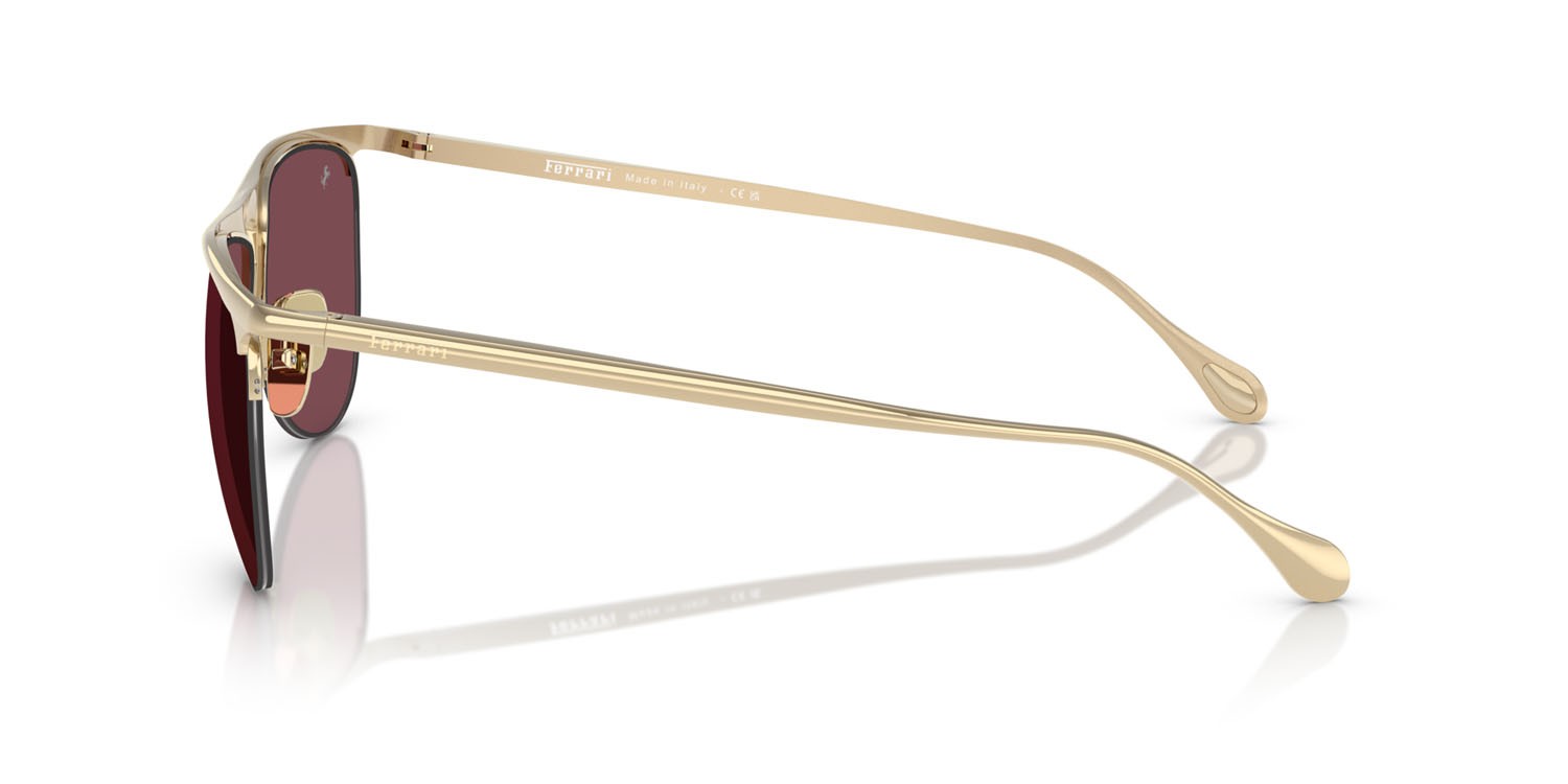 Occhiali da sole Ferrari FH 1016 (106/1E) colore oro pallido forma aviator lenti bordeaux
