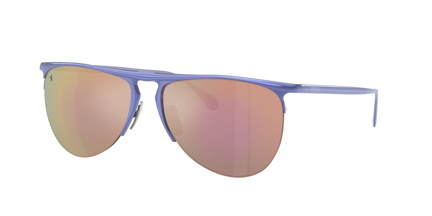 Occhiali da sole Ferrari FH 1016 (121/C1) colore lilla forma aviator lenti mirror lilac