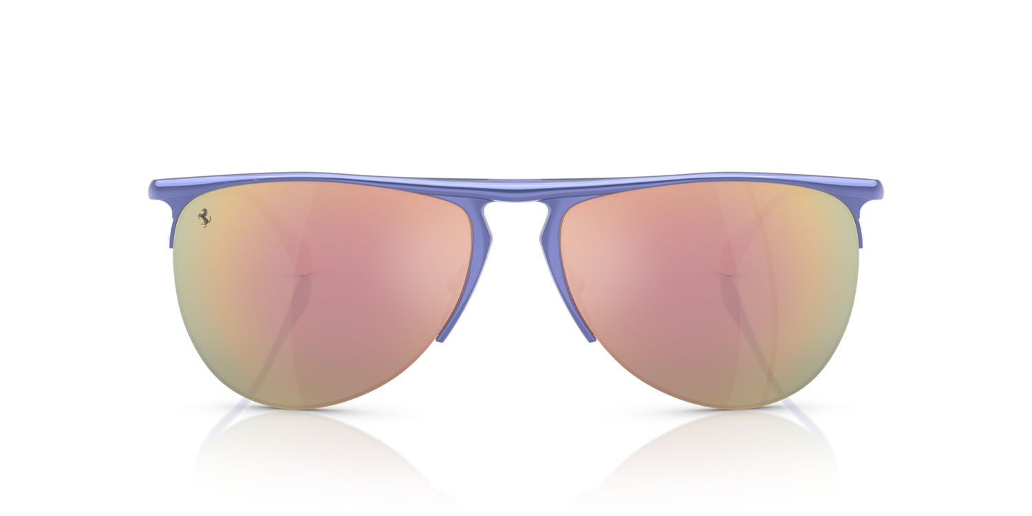 Occhiali da sole Ferrari FH 1016 (121/C1) colore lilla forma aviator lenti mirror lilac