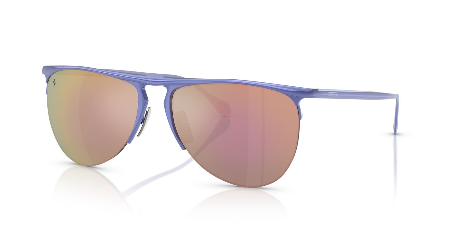 Occhiali da sole Ferrari FH 1016 (121/C1) colore lilla forma aviator lenti mirror lilac