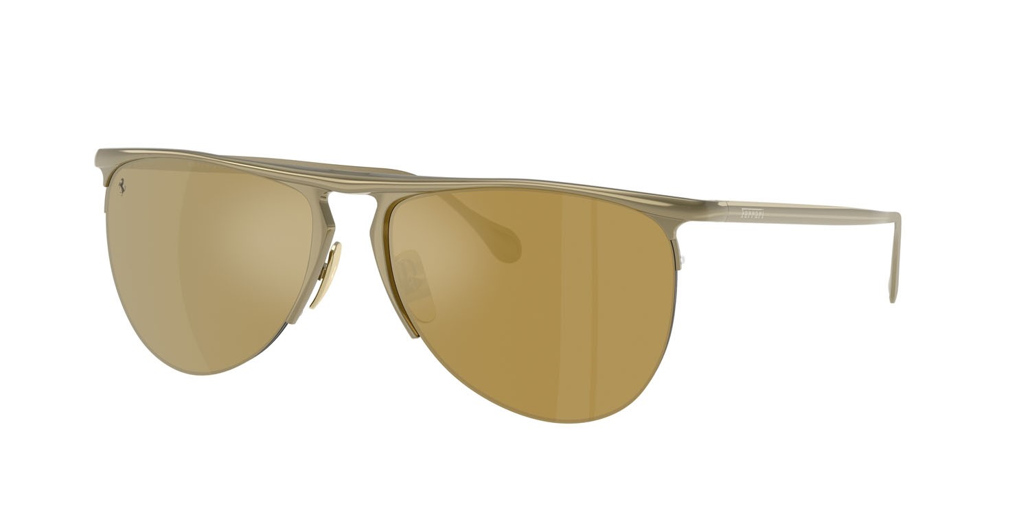 Occhiali da sole Ferrari FH 1016 (122/7I) colore oro forma aviator lenti oro a specchio