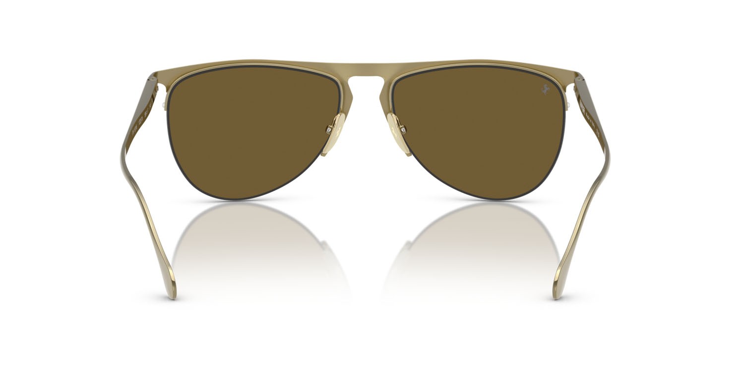 Occhiali da sole Ferrari FH 1016 (122/7I) colore oro forma aviator lenti oro a specchio
