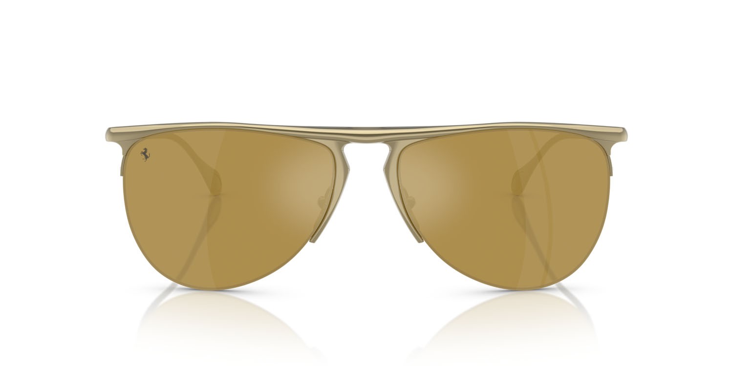 Occhiali da sole Ferrari FH 1016 (122/7I) colore oro forma aviator lenti oro a specchio