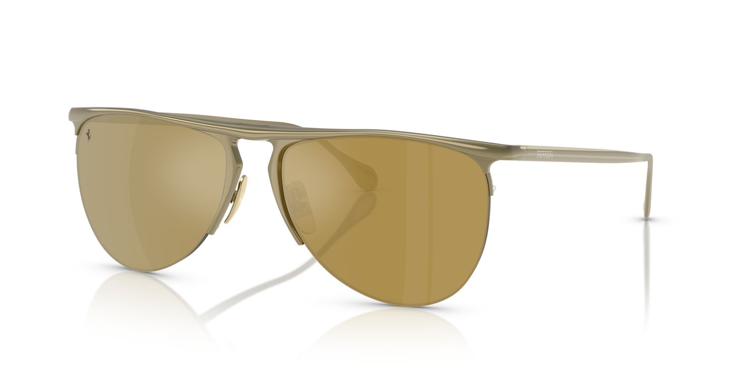 Occhiali da sole Ferrari FH 1016 (122/7I) colore oro forma aviator lenti oro a specchio