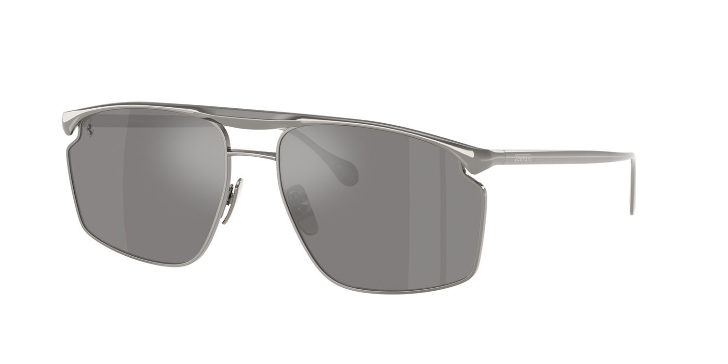 Occhiali da sole Ferrari FH 1017 (104/Z3) colore gunmetal forma irregolare lenti argento a specchio