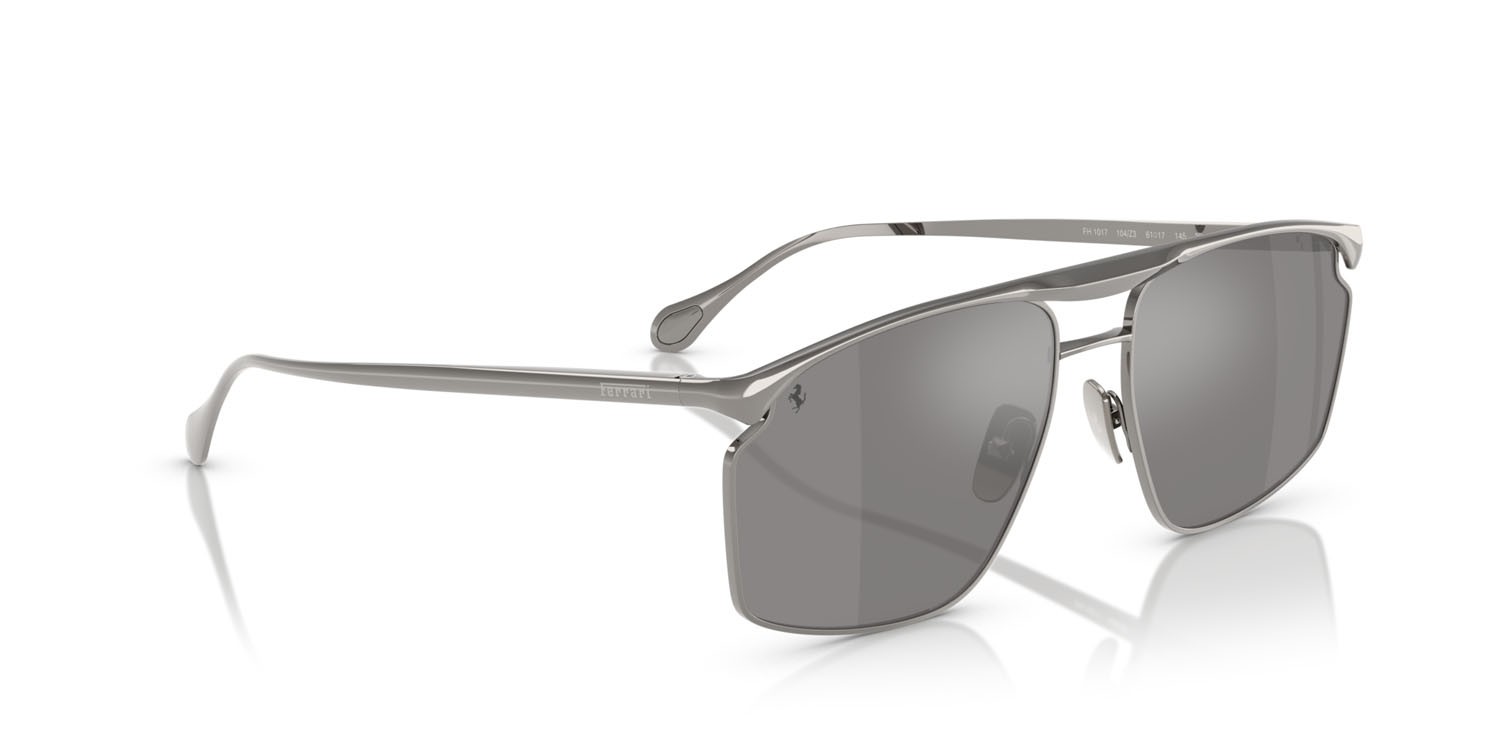 Occhiali da sole Ferrari FH 1017 (104/Z3) colore gunmetal forma irregolare lenti argento a specchio