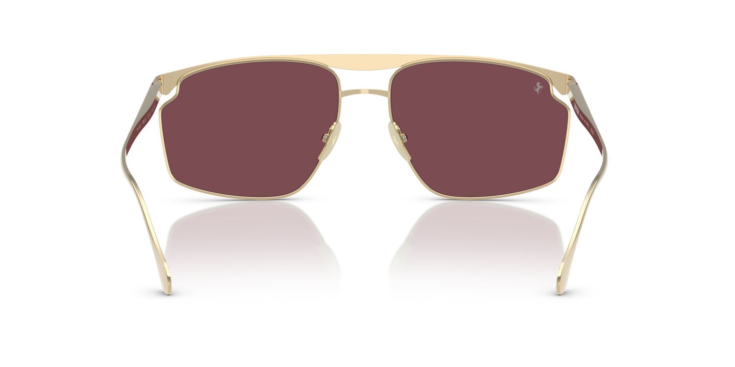 Occhiali da sole Ferrari FH 1017 (106/1E) colore oro pallido forma irregolare lenti bordeaux