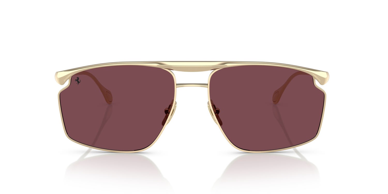 Occhiali da sole Ferrari FH 1017 (106/1E) colore oro pallido forma irregolare lenti bordeaux