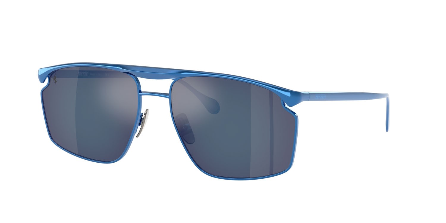 Occhiali da sole Ferrari FH 1017 (119/55) colore blu forma irregolare lenti blu a specchio