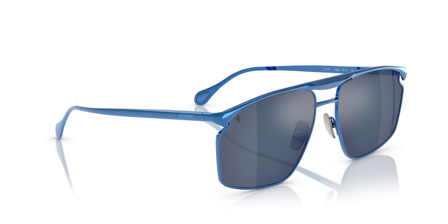 Occhiali da sole Ferrari FH 1017 (119/55) colore blu forma irregolare lenti blu a specchio