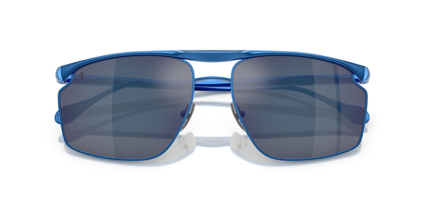 Occhiali da sole Ferrari FH 1017 (119/55) colore blu forma irregolare lenti blu a specchio