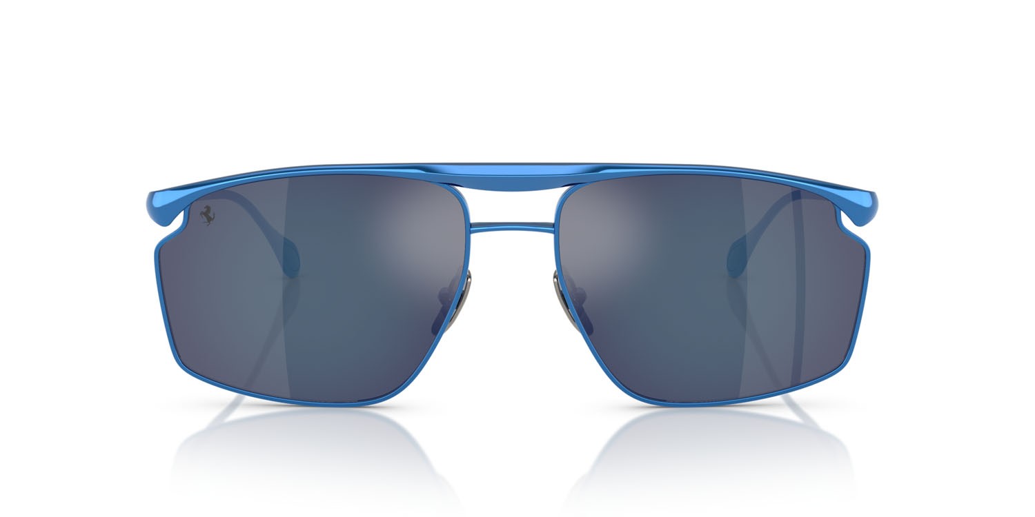 Occhiali da sole Ferrari FH 1017 (119/55) colore blu forma irregolare lenti blu a specchio