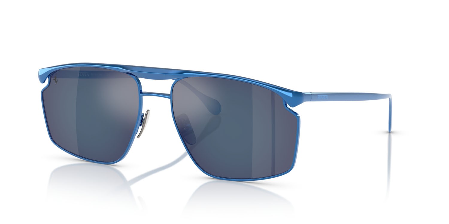 Occhiali da sole Ferrari FH 1017 (119/55) colore blu forma irregolare lenti blu a specchio