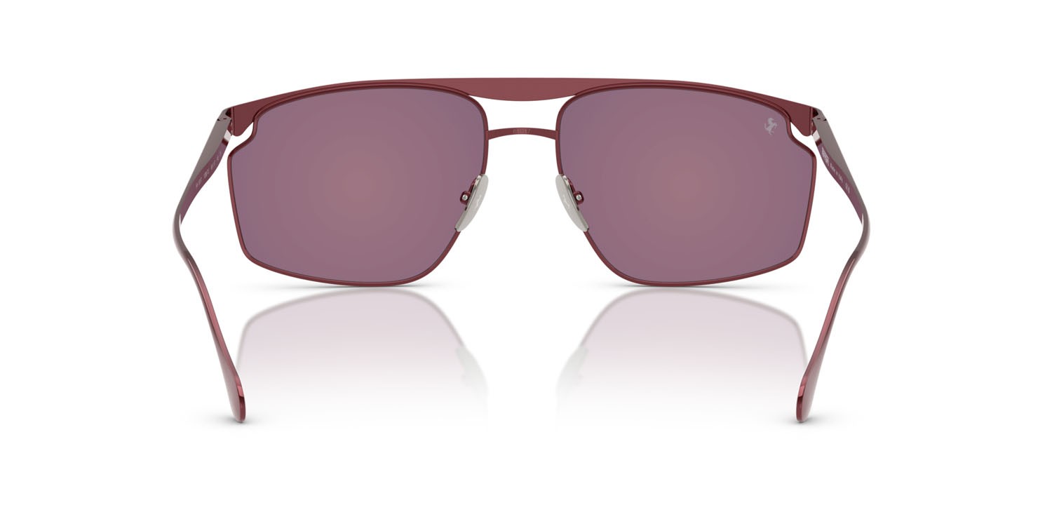 Occhiali da sole Ferrari FH 1017 (120/7J) colore bordeaux forma irregolare lenti oro rose a specchio