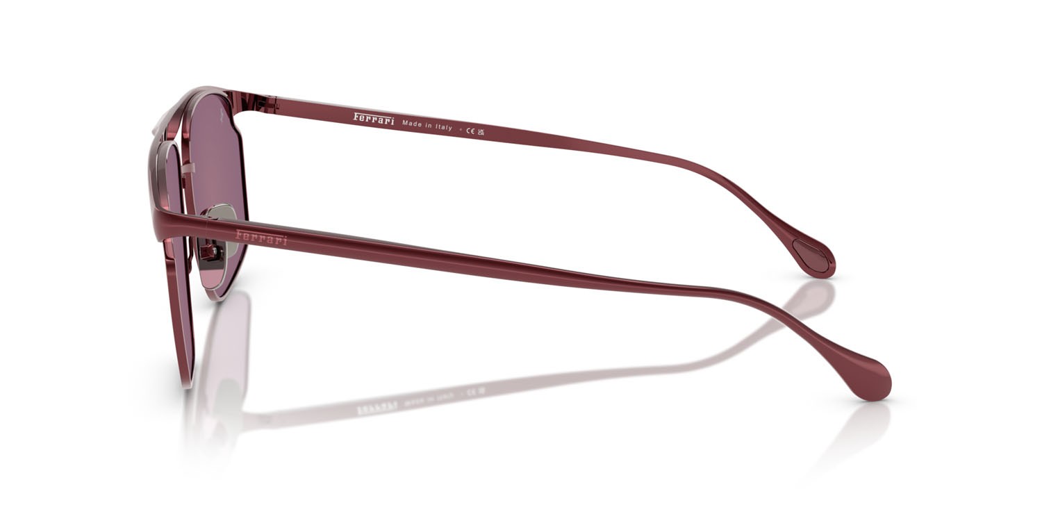 Occhiali da sole Ferrari FH 1017 (120/7J) colore bordeaux forma irregolare lenti oro rose a specchio