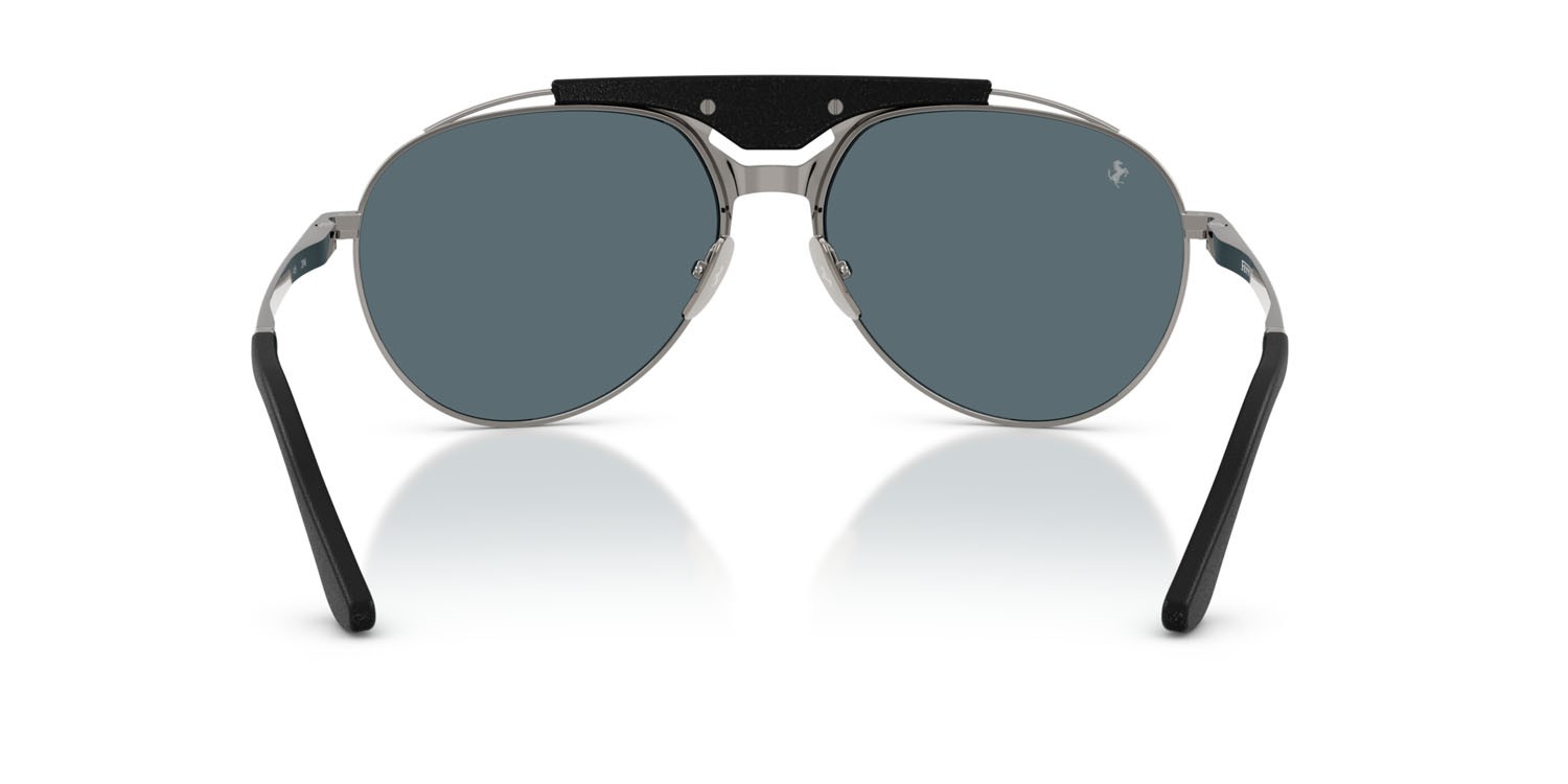 Occhiali da sole Ferrari FH 1020Q (104/R5) colore gunmetal forma aviator lenti blu