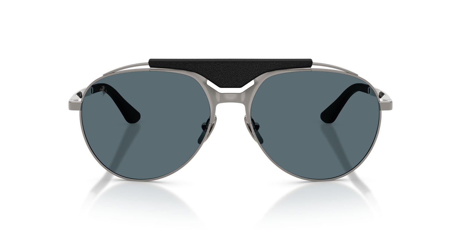 Occhiali da sole Ferrari FH 1020Q (104/R5) colore gunmetal forma aviator lenti blu