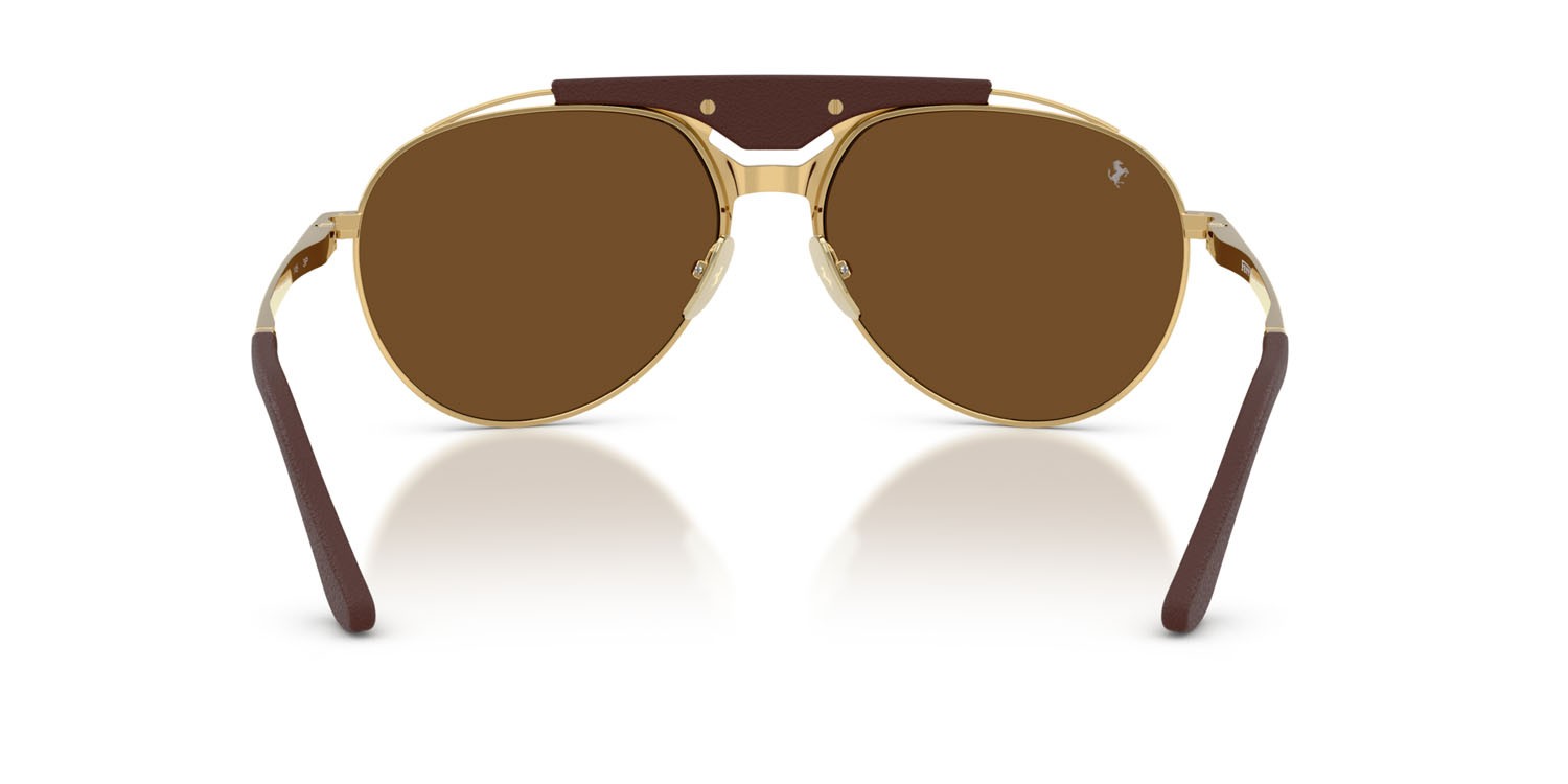 Occhiali da sole Ferrari FH 1020Q (127/57) colore oro forma aviator lenti polarizzata marrone