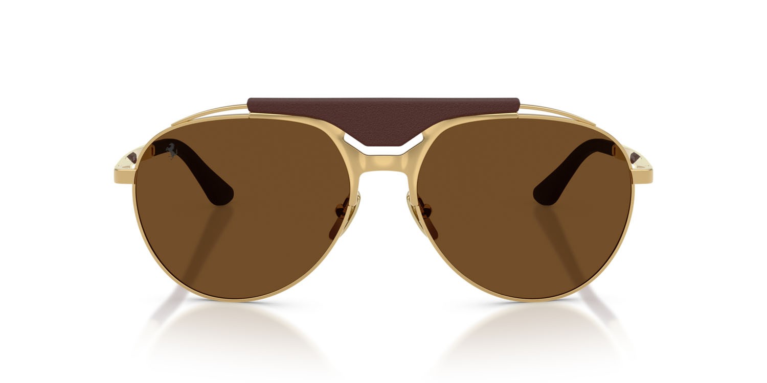 Occhiali da sole Ferrari FH 1020Q (127/57) colore oro forma aviator lenti polarizzata marrone