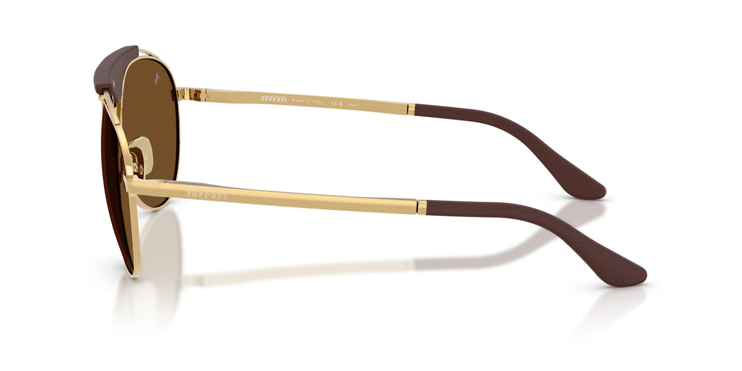 Occhiali da sole Ferrari FH 1020Q (127/57) colore oro forma aviator lenti polarizzata marrone