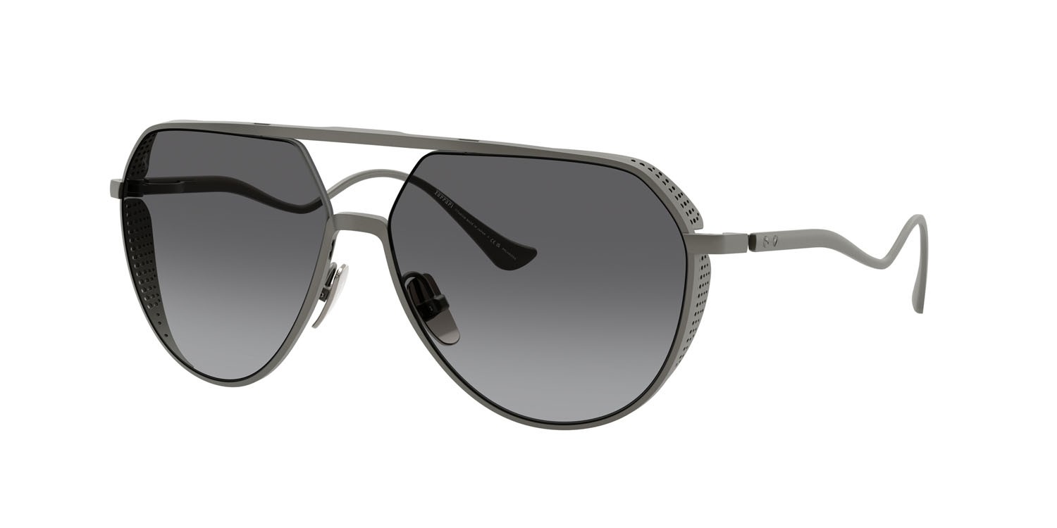 Occhiali da sole Ferrari FH 1021T (311/S8) colore gunmetal opaco forma aviator lenti polarizzata grigio sfumato