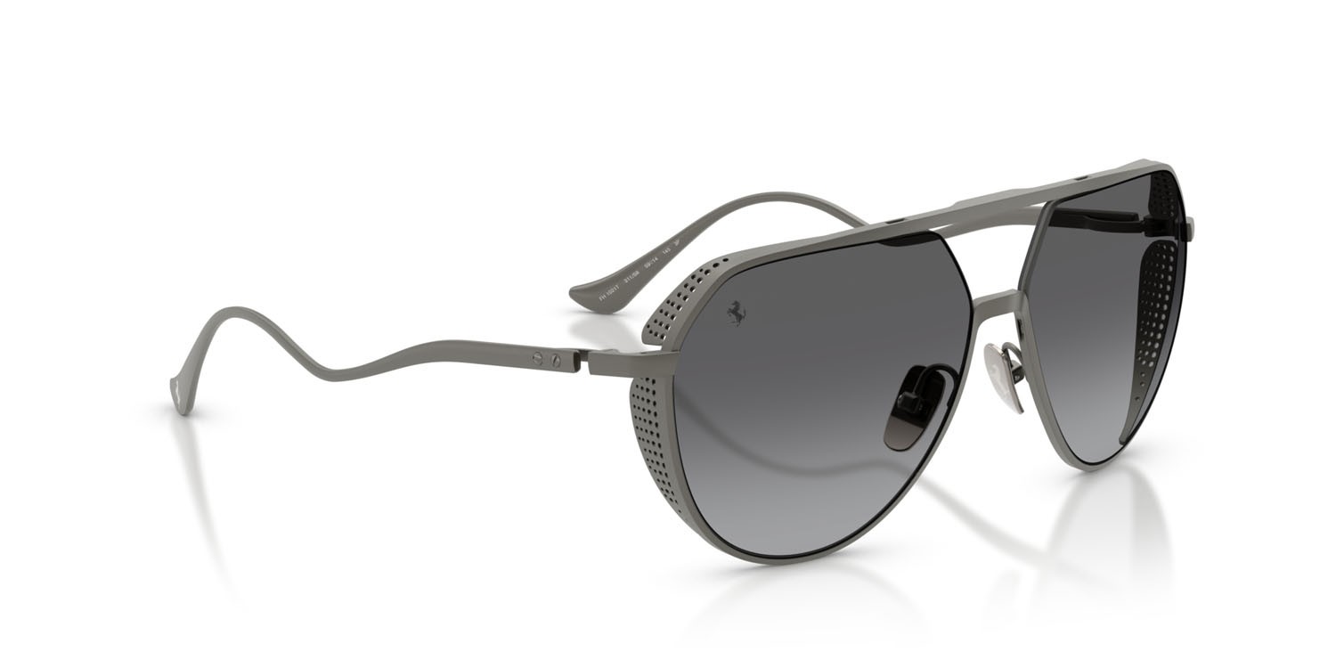 Occhiali da sole Ferrari FH 1021T (311/S8) colore gunmetal opaco forma aviator lenti polarizzata grigio sfumato