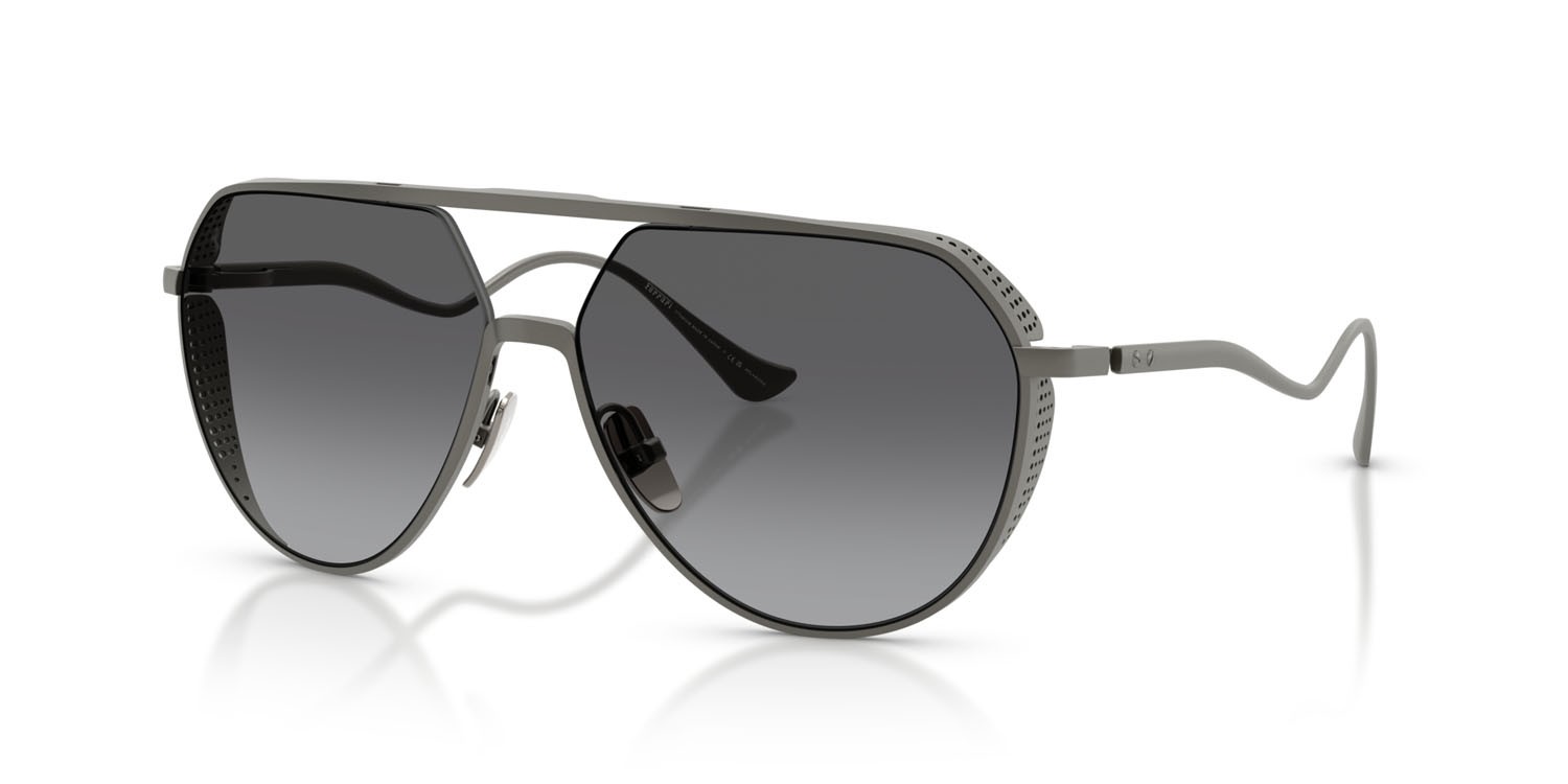 Occhiali da sole Ferrari FH 1021T (311/S8) colore gunmetal opaco forma aviator lenti polarizzata grigio sfumato