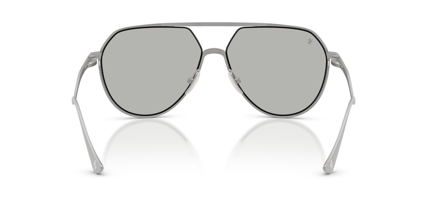 Occhiali da sole Ferrari FH 1021T (312/8V) colore argento opaco forma aviator lenti argento specchiato