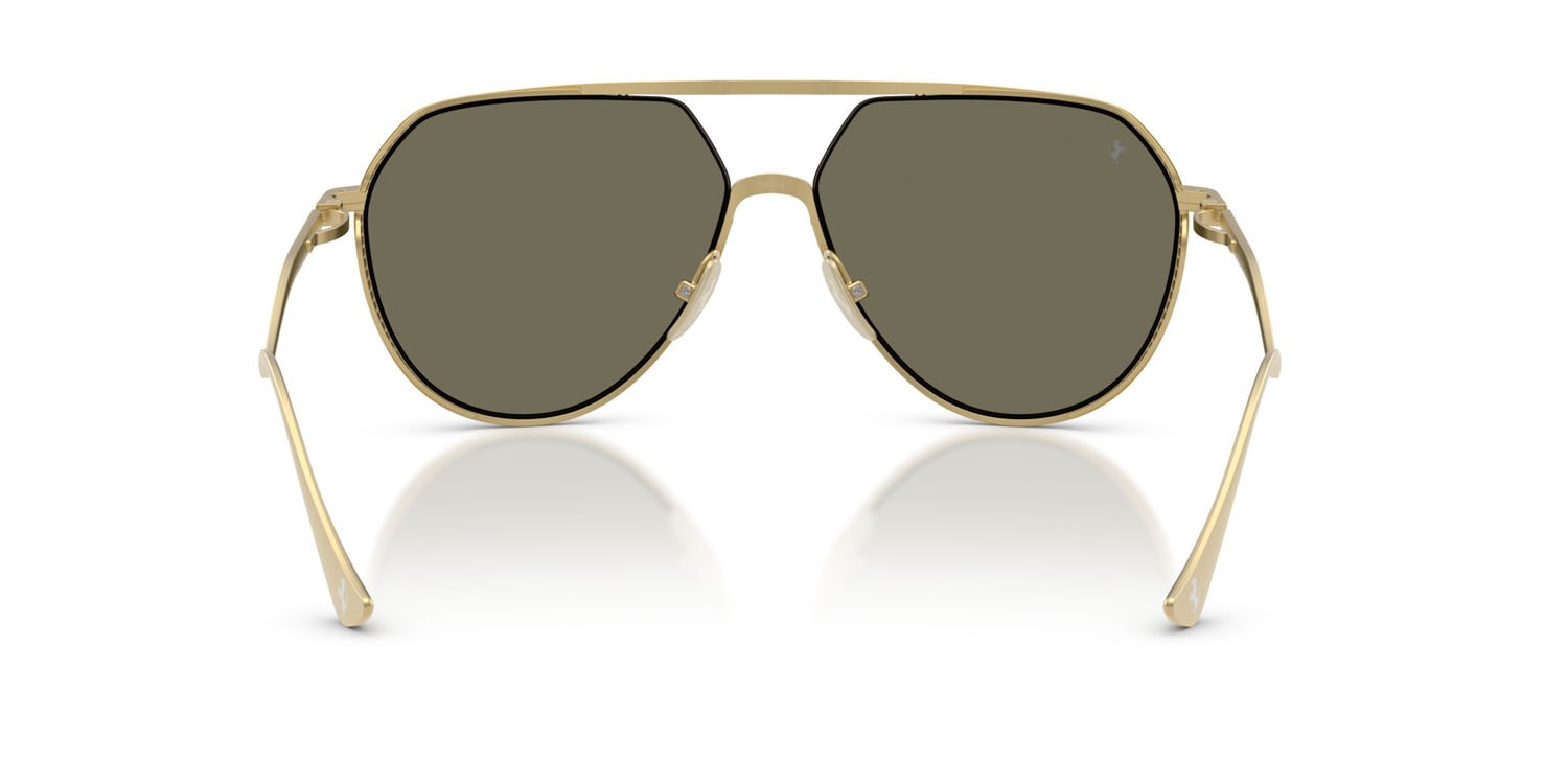 Occhiali da sole Ferrari FH 1021T (313/03) colore oro opaco forma aviator lenti giallo specchiato oro