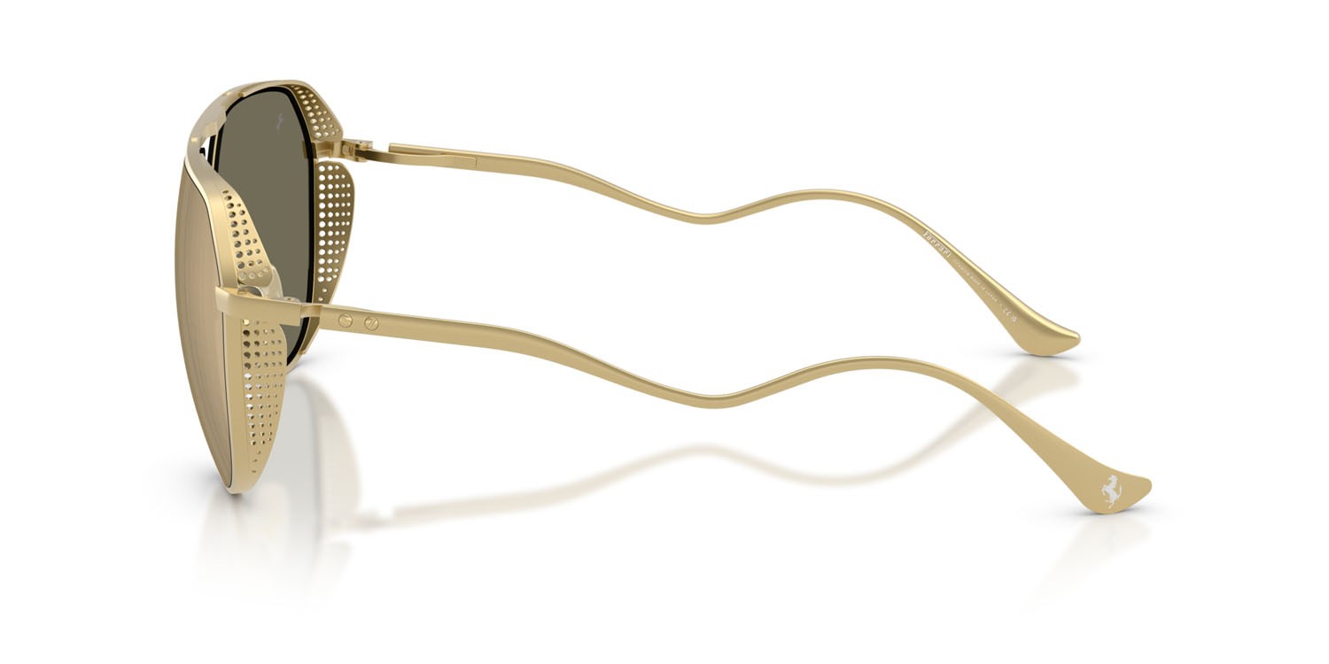 Occhiali da sole Ferrari FH 1021T (313/03) colore oro opaco forma aviator lenti giallo specchiato oro