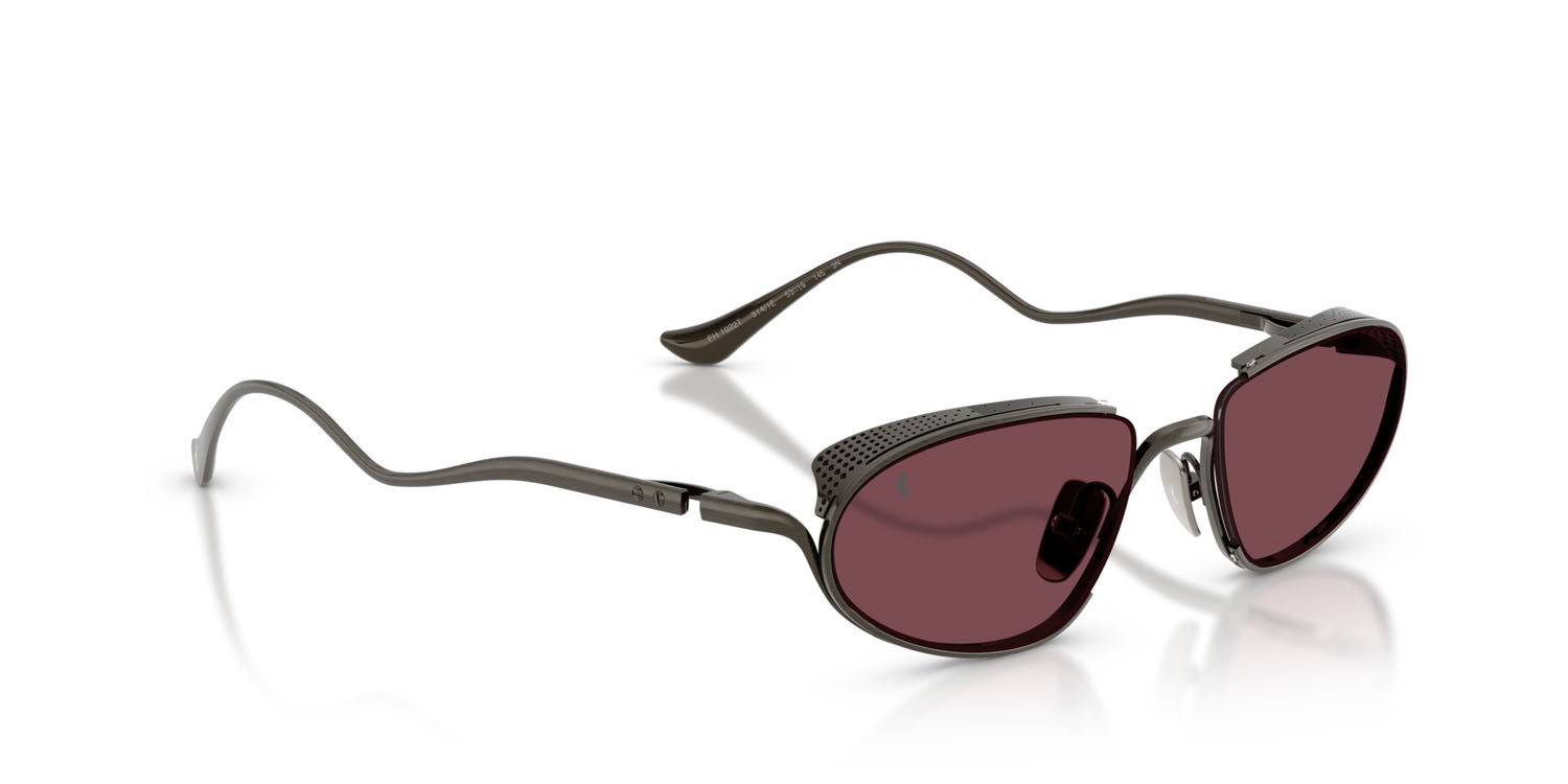Occhiali da sole Ferrari FH 1022T (314/1E) colore gunmetal forma ovale lenti rosso esclusivo
