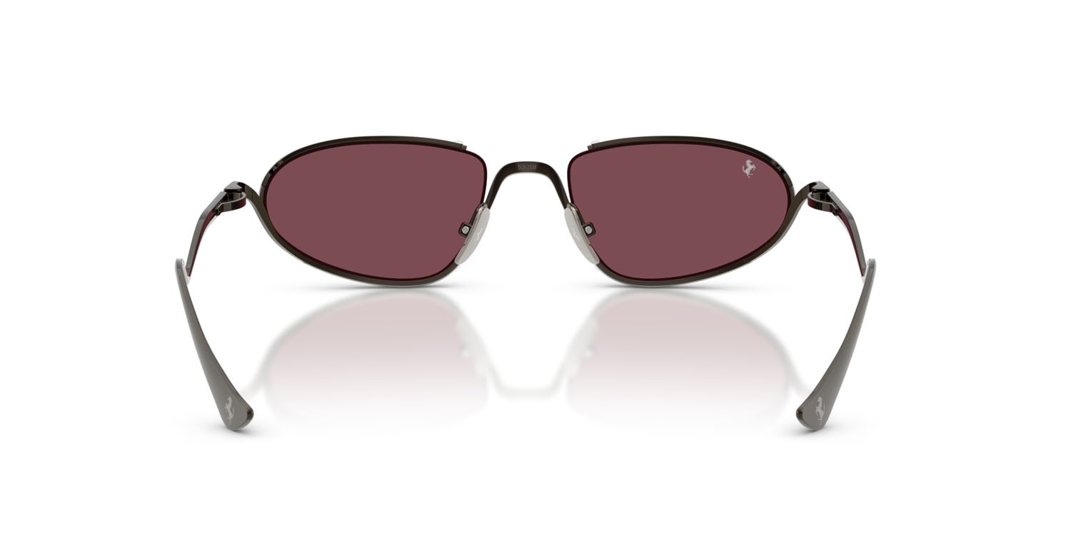 Occhiali da sole Ferrari FH 1022T (314/1E) colore gunmetal forma ovale lenti rosso esclusivo
