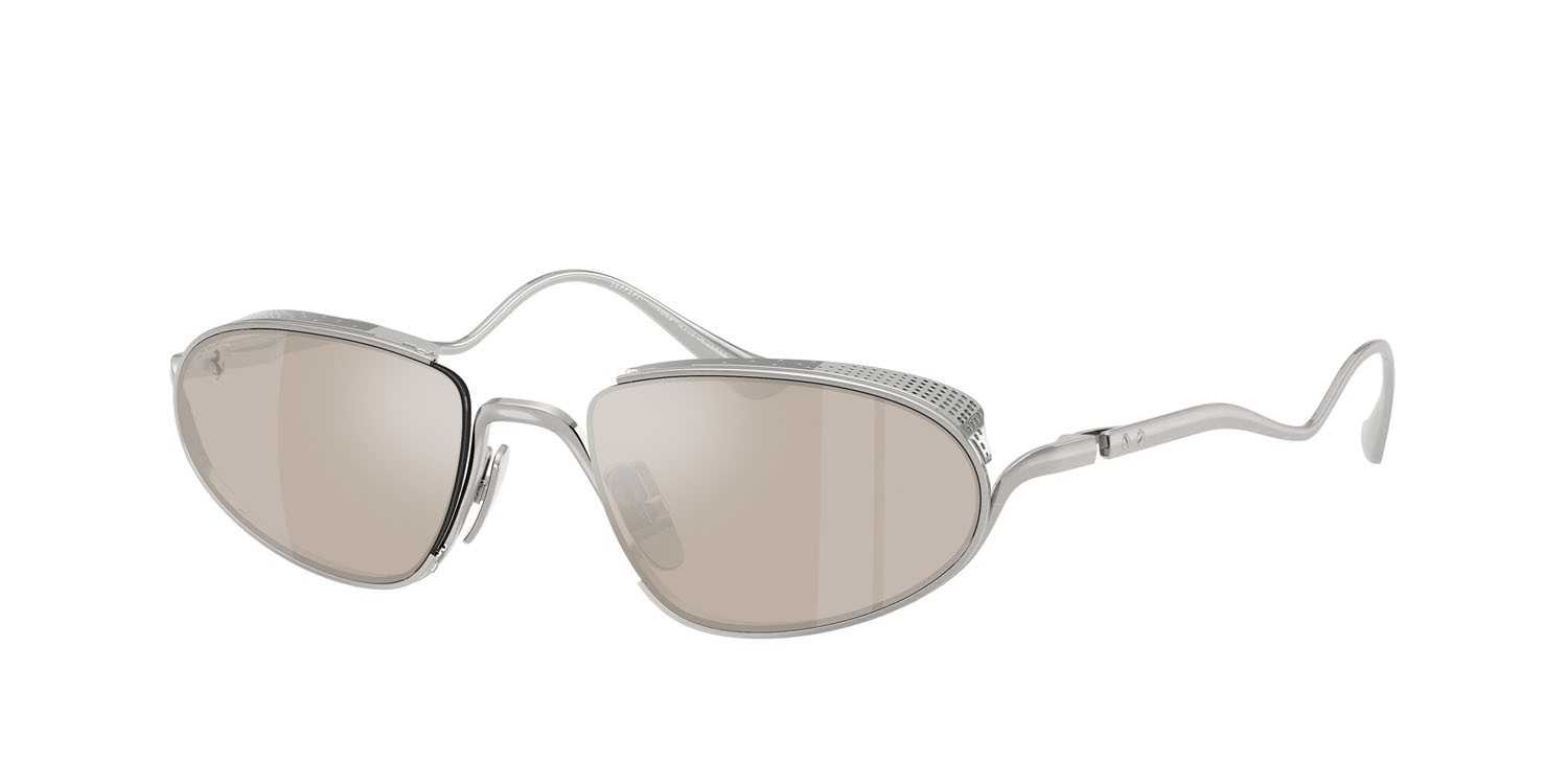 Occhiali da sole Ferrari FH 1022T (315/0V) colore argento forma ovale lenti grigio