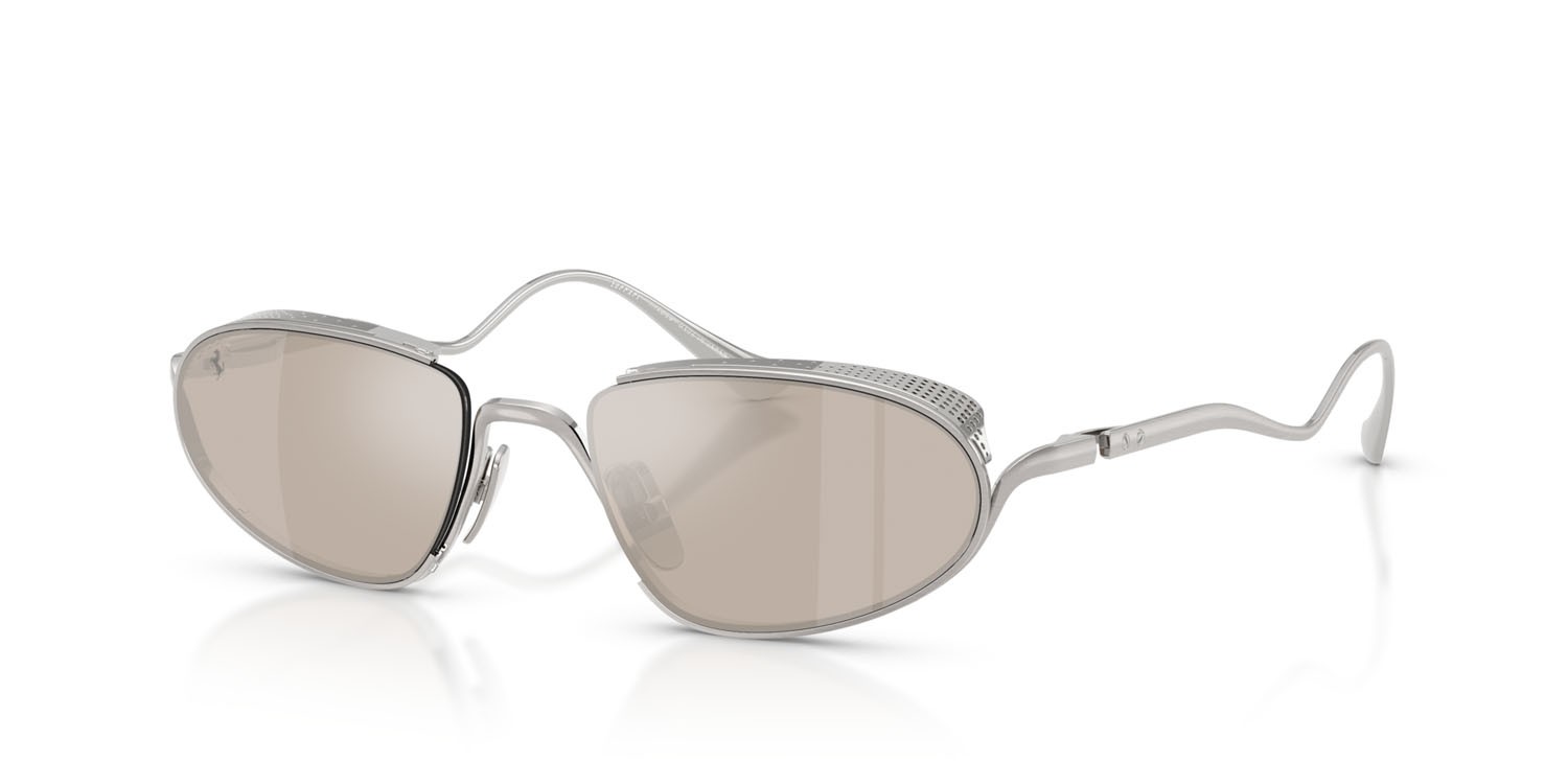 Occhiali da sole Ferrari FH 1022T (315/0V) colore argento forma ovale lenti grigio