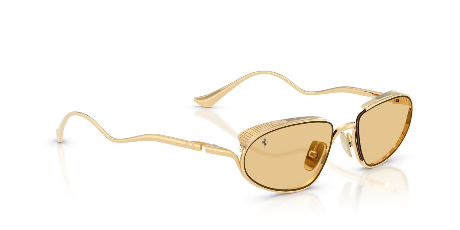 Occhiali da sole Ferrari FH 1022T (316/8) colore oro forma ovale lenti giallo chiaro